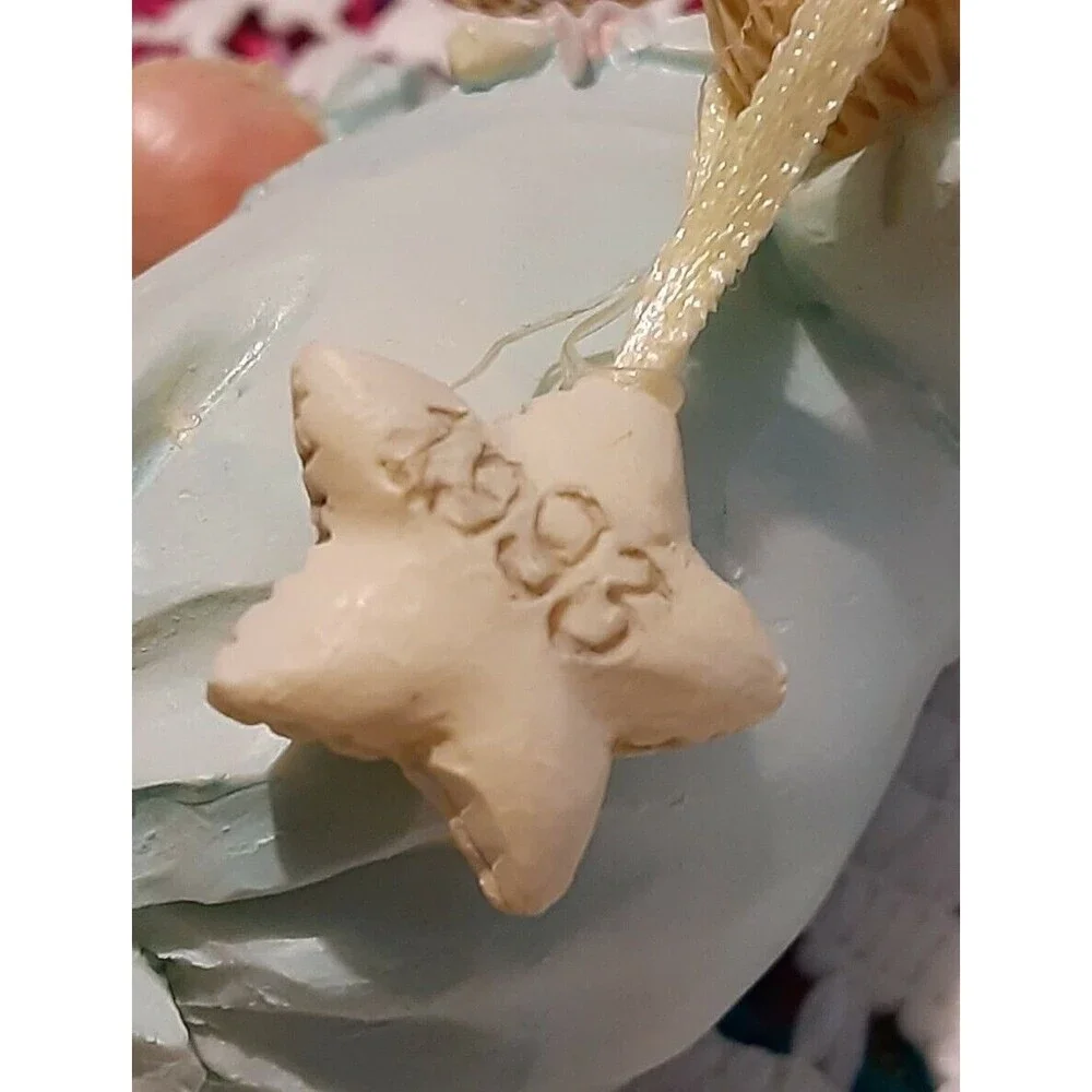 Cherished Teddies Enesco Baby Boy's First Christmas Ornament Dated 1993 in Box